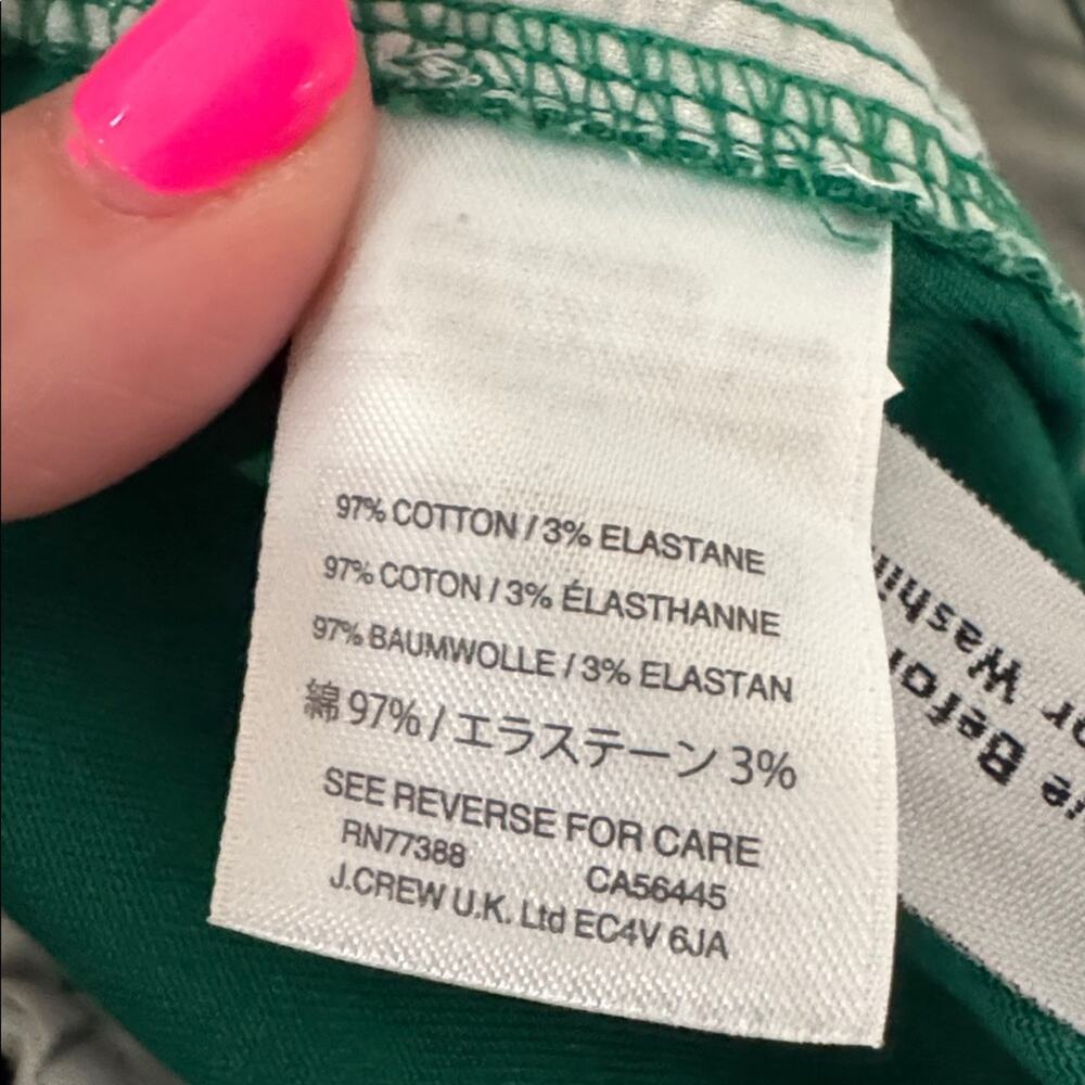 J. Crew Green Chino 4" Inseam Short Size 2 - Picture 6 of 6